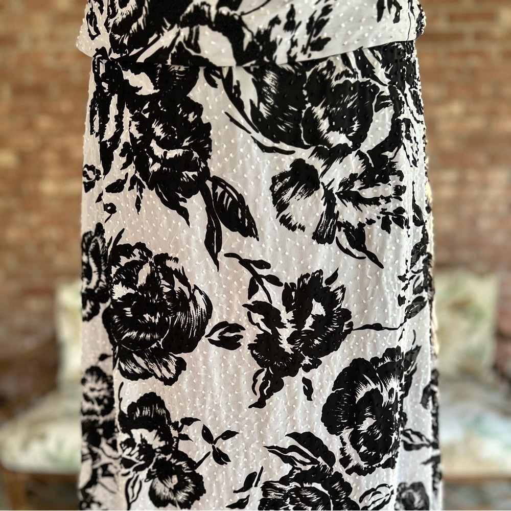 Lillie Rubin Vintage Beaded Strapless White Black Floral Evening Dress 10 Glam - Picture 6 of 16